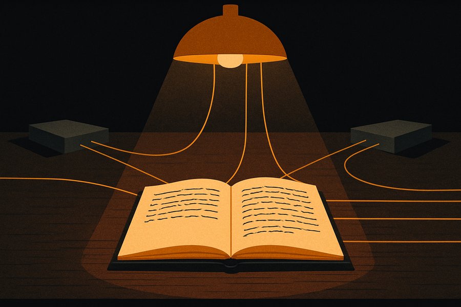 Private words flowing through cracks in a confessional screen toward advertising collection funnels