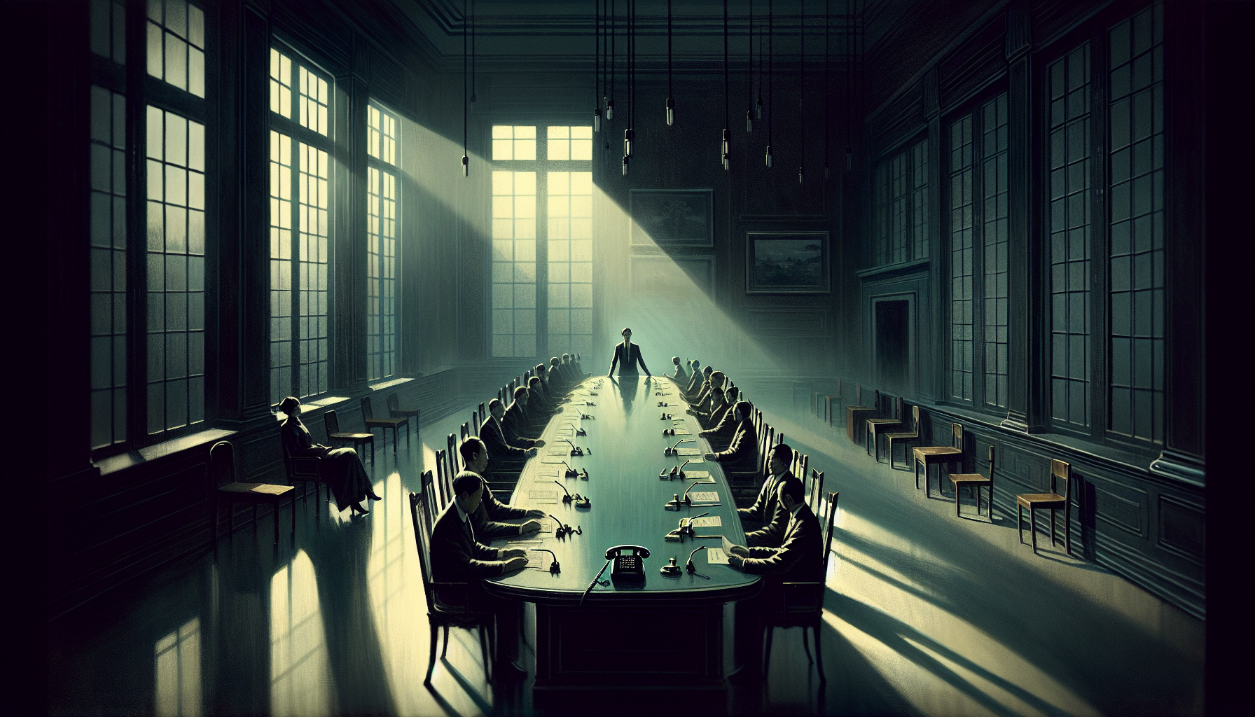 Editorial illustration for opinion: The Urgent Meeting Is the Last Mechanism That Works